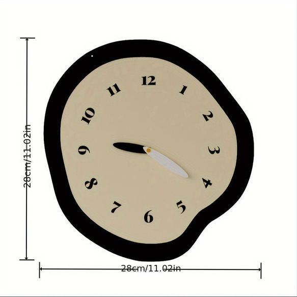 壁掛け時計（振り子なし）サイレントクロック アクリル壁時計 不規則な形の時計 レストラン用 北欧 a-323 4枚目の画像