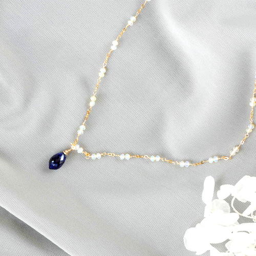 14kgf/極上カット ブルーサファイアシャンデリアシェイプxプレシャス