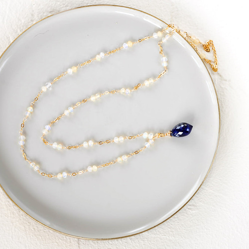 14kgf/極上カット ブルーサファイアシャンデリアシェイプxプレシャス