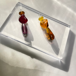 世界にただ一つ　Czech Glass Beads Earrings -OOAK- チェコガラス　チェコビーズ　ピアス 3枚目の画像