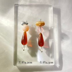 世界にただ一つ　Czech Glass Beads Earrings -OOAK- チェコガラス　チェコビーズ　ピアス 1枚目の画像