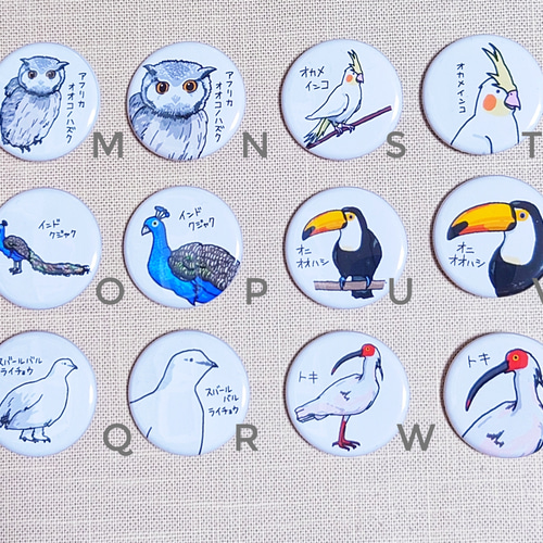 24種類から選べる 鳥 缶バッジ 2個セット その他雑貨 くろがね 通販
