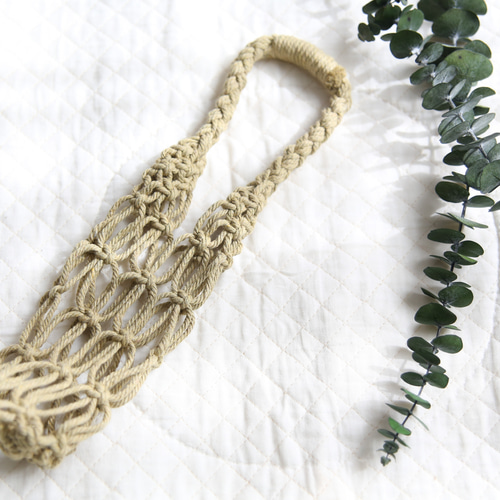 マクラメ❀ボトルホルダー12color <<S,M,Lサイズ>> ハンドバッグ kushu