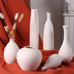 白いセラミック花瓶6個セット モダン シンプルな花瓶 小さな花瓶  ペイントができる花瓶 a-335 8枚目の画像