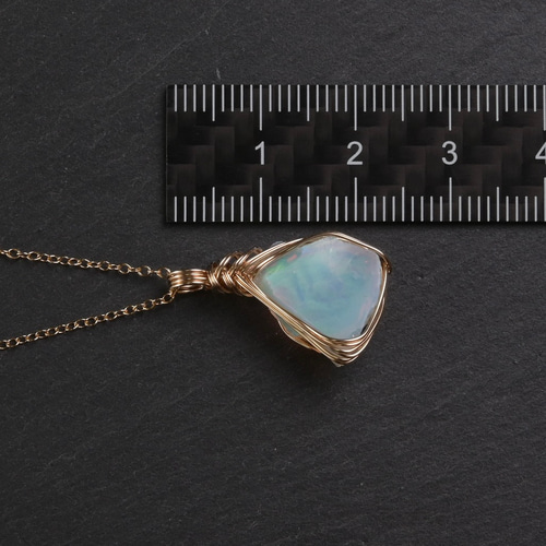 ウェロ オパール 原石 鉱物 ペンダントトップ ワイヤーラッピング