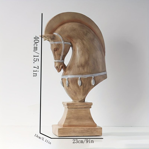 木製 置物 馬の置き物 模造木製テクスチャ樹脂工芸品 馬の装飾品 木製 置物 馬の置き物 模造木製テクスチャ樹脂工芸品 馬の装飾品
