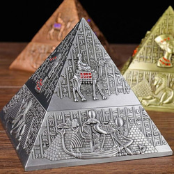 シルバー 灰皿 ピラミット灰皿 メタル製 クリエイティブ  a-347 7枚目の画像