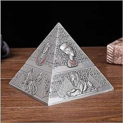 シルバー 灰皿 ピラミット灰皿 メタル製 クリエイティブ  a-347 4枚目の画像