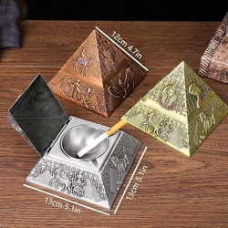 シルバー 灰皿 ピラミット灰皿 メタル製 クリエイティブ  a-347 2枚目の画像