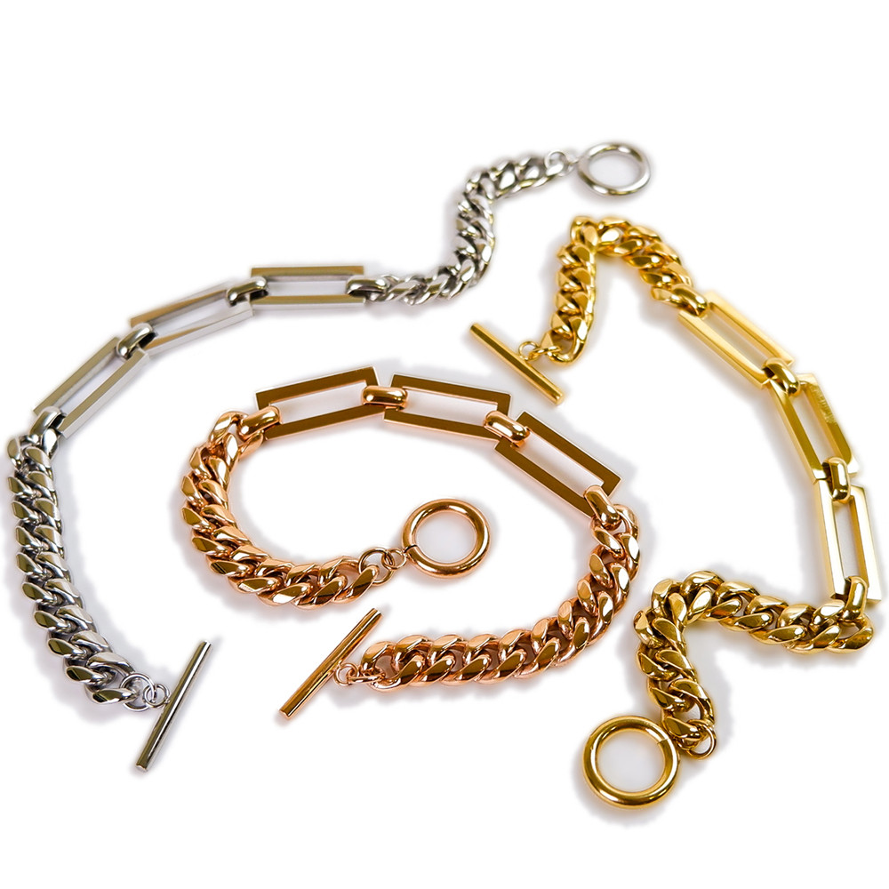 ブレスレット ステンレス 喜平 マンテル 太チェーン 金属アレルギー対応 サージカル