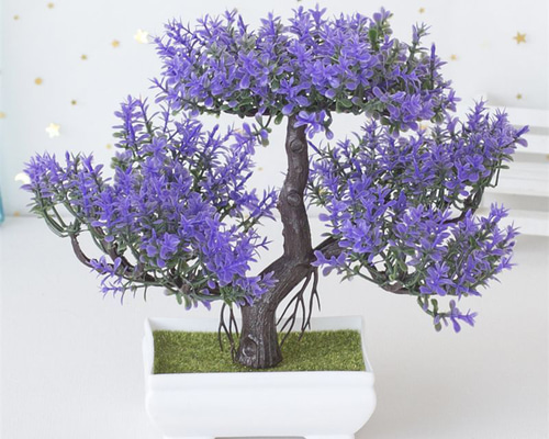 盆栽 松 フェイクグリーン カラフルな盆栽 人工盆栽 オフィス 松の木