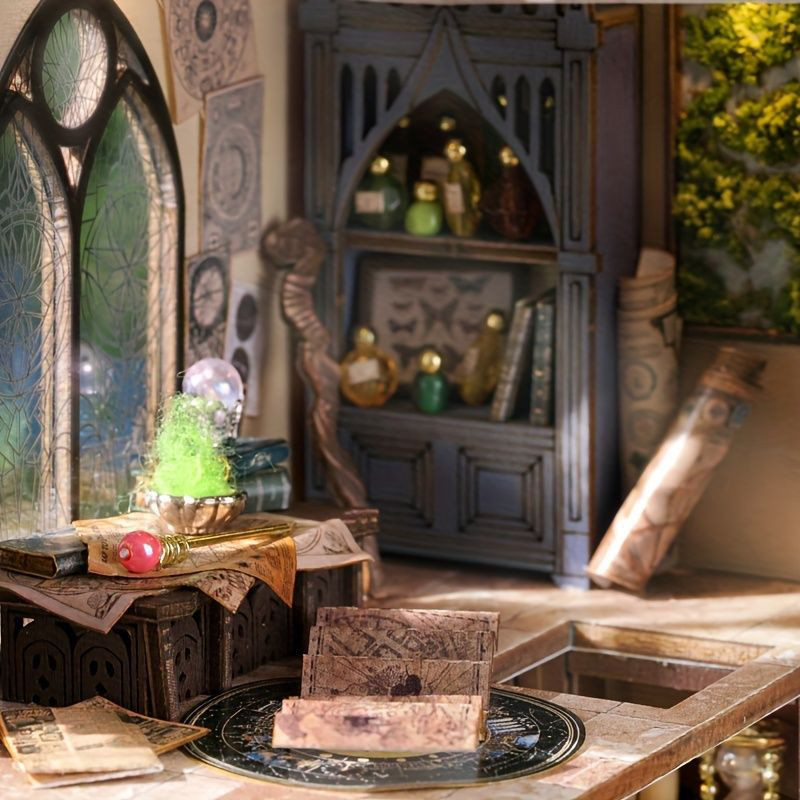 木製ドールハウスキット 模型 ミニチュア DIY 手作りハウスメイキングルームおもちゃ ホームベッドルーム a-366