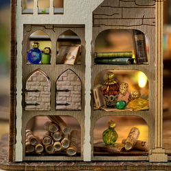 木製ドールハウスキット 模型 ミニチュア DIY 手作りハウスメイキングルームおもちゃ ホームベッドルーム a-366 7枚目の画像