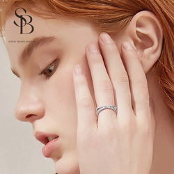 モアッサナイト Xシェイプ リング キラキラ S925 ゴージャス 指輪 ウェディング シンプル エンゲージリング 10枚目の画像