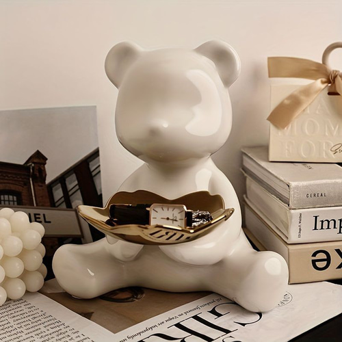 クマの小物入れ クマの置物 かわいい部屋の装飾 キーホルダー