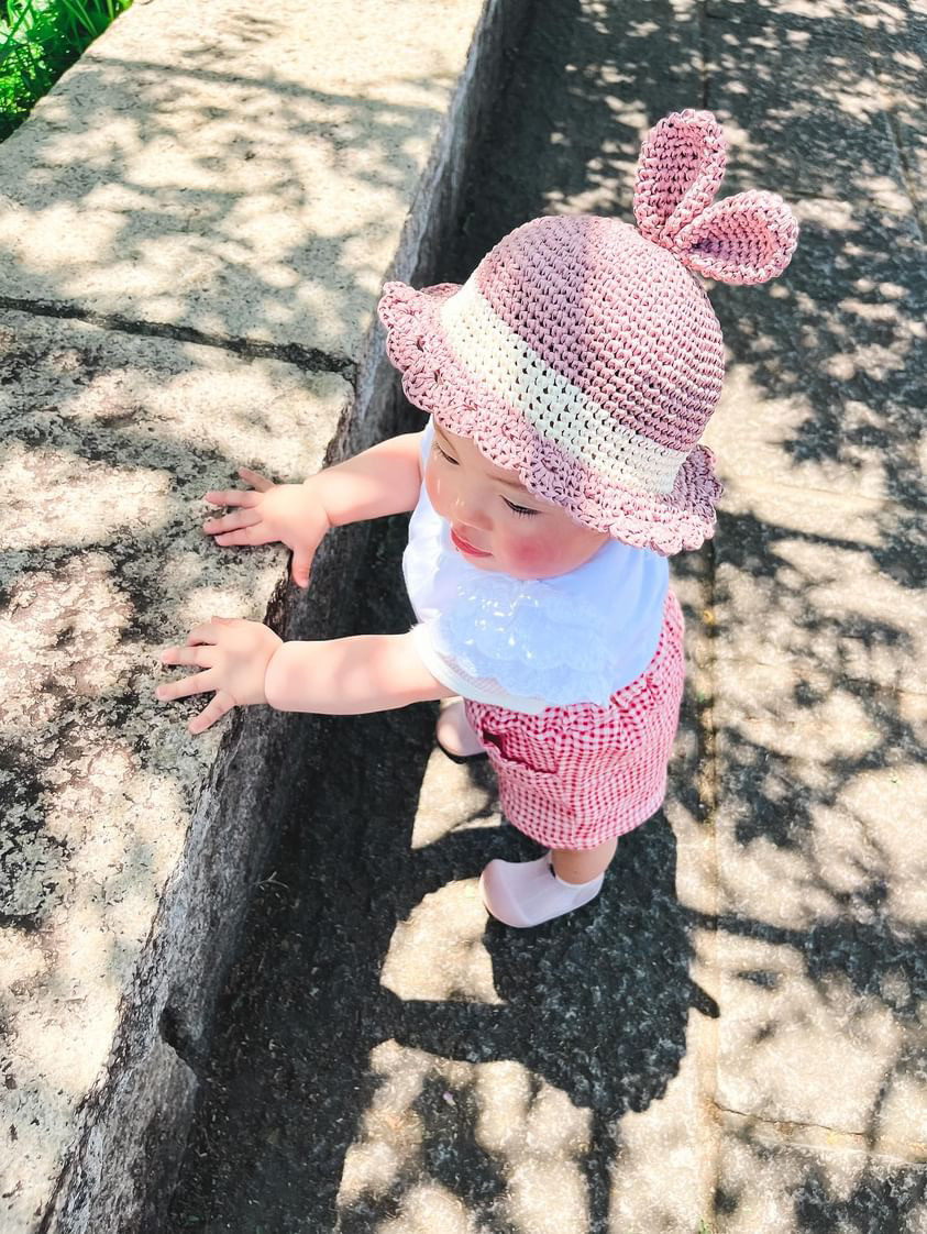 チェリーバスケット 水着 ワンピース うさぎ 夏服 麦わら帽子ノーブランド