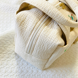 L Lサイズ　ハピリーダイナソー nubiが選べる　2wayマザーズバッグ　ヌビ　刺繍　恐竜　ボストンバッグ　オリジナル 9枚目の画像