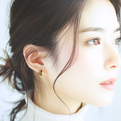☆大人気☆つけっぱなしOK 錆びないサージカルステンレス【小さめティアドロップ gold & silver】ピアス 4枚目の画像