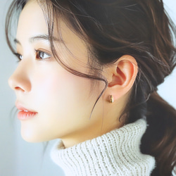 ☆大人気☆つけっぱなしOK 錆びないサージカルステンレス【小さめティアドロップ gold & silver】ピアス 5枚目の画像
