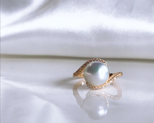 cocoです レア 14kgfあこや真珠フラワーカービングPT cocoです レア