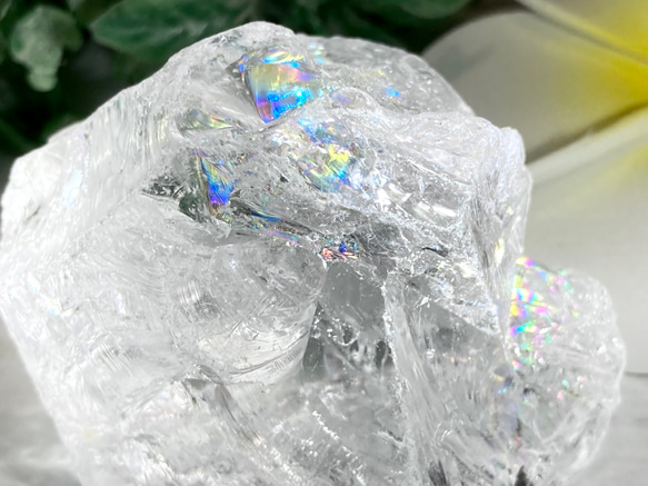アーカンソー産✨　レインボー　万華鏡　かち割り水晶　ロック水晶　原石　クリスタル 2枚目の画像