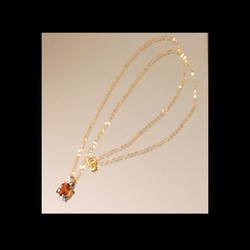 - kirakira -k18 Orange Garnet Necklace 2枚目の画像