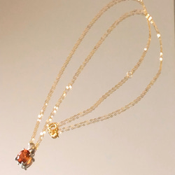 - kirakira -k18 Orange Garnet Necklace 3枚目の画像