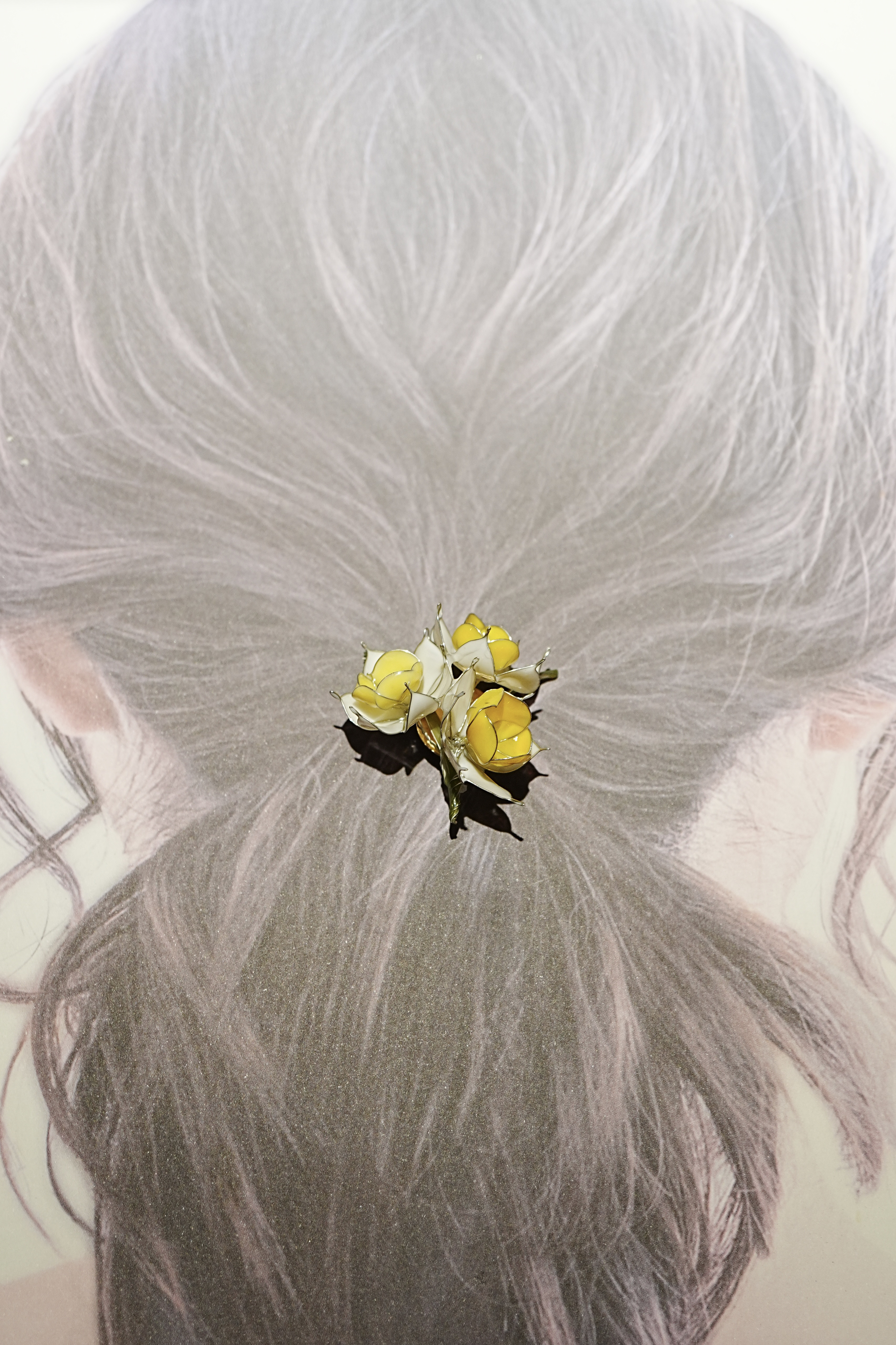 すいせんのポニーフック　春　白色　黄色　水仙