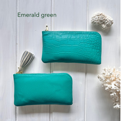 受注生産】カード縦入れで使いやすい！軽くコンパクト☆L字ファスナー