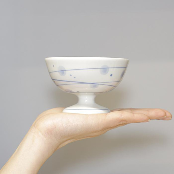 砥部焼 おしゃれ 「デザートカップ（ほたる）」カップ お皿 陶器 手作り 窯元 素器工房 suki-218 6枚目の画像