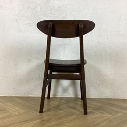 チーク 木製椅子 ワークチェア ダイニングチェア カフェ ダメージ仕上げ チーク無垢 ウォルナット cha403 8枚目の画像