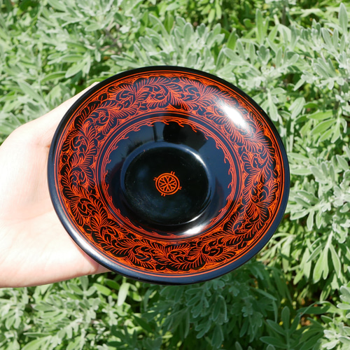 唐物キンマ塗茶托4客