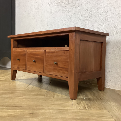 英国アンティークチーク4杯ドロワー/木製チェスト/タンス/テーブル机