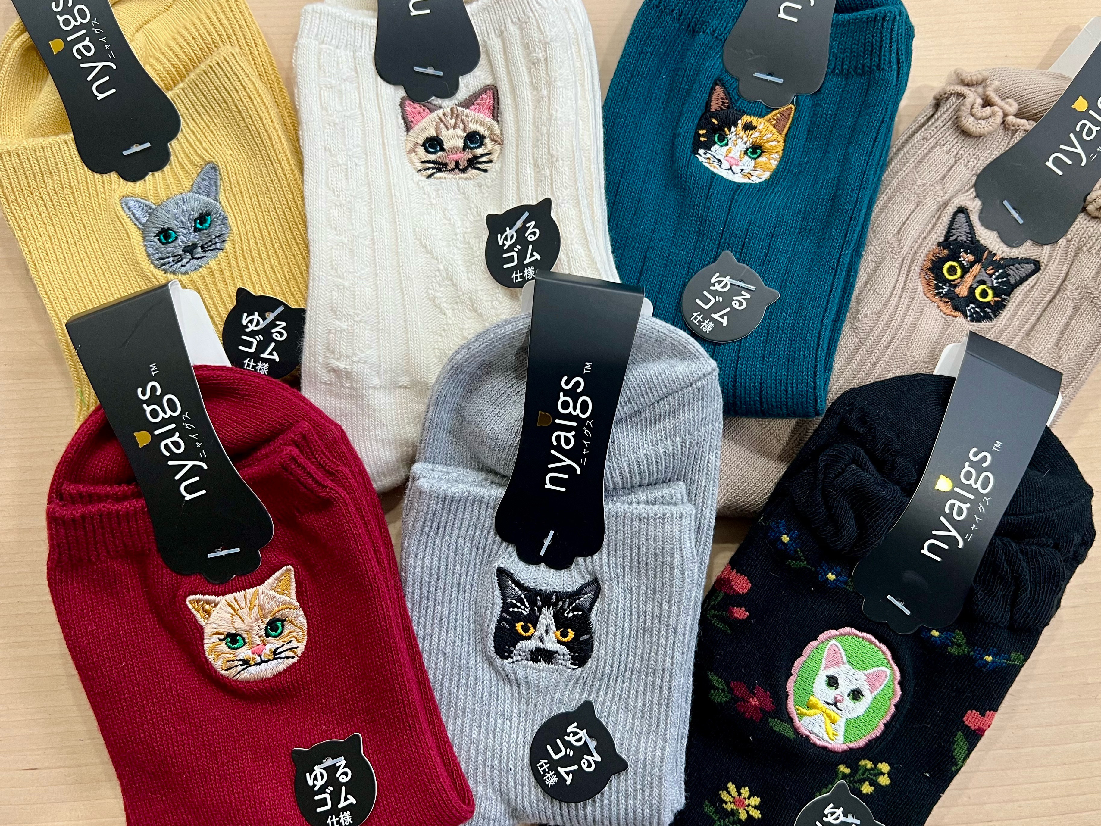 イエベさんの猫靴下_7足セット