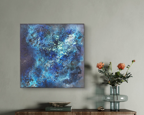 深海にあるもの 抽象画 18×18㎝ S0 テクスチャ おしゃれ ac983e38fccfe3e49d3148f57e0101