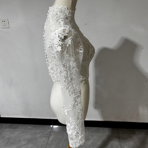 大人気上昇！ボレロ ウエディングドレス 可憐な花刺繍のトップス