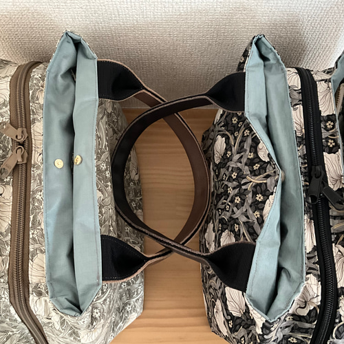 ウイリアムモリスピンパーネル(アイボリー．ブラック)ボストン