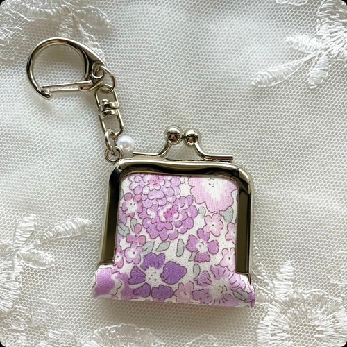 リバティ ハンドメイド がま口キーホルダー566