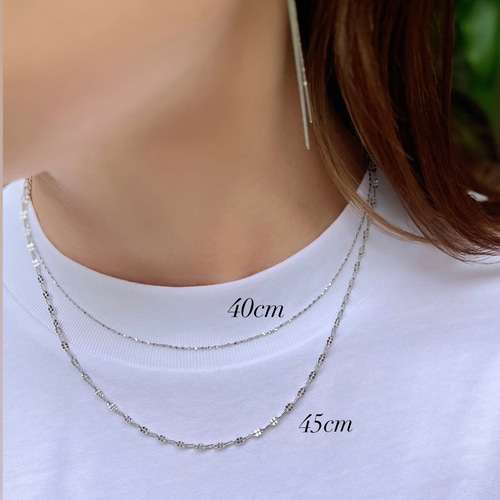 つけっぱなしOK◼︎長さ選べる✨グリッターチェーンネックレス