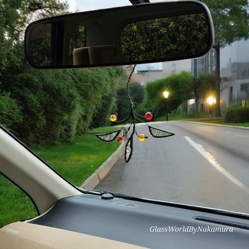 サンキャッチャー 車内飾り 母の日 バックミラー用 ステンドグラス雑貨