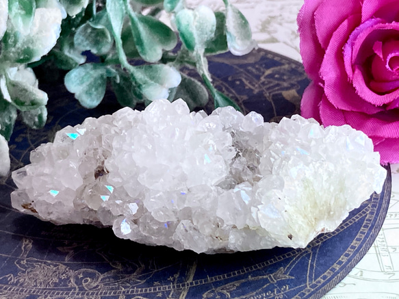 天からの祝福✨　アナンダライト　クリスタル　レインボークォーツ　原石　クラスター 