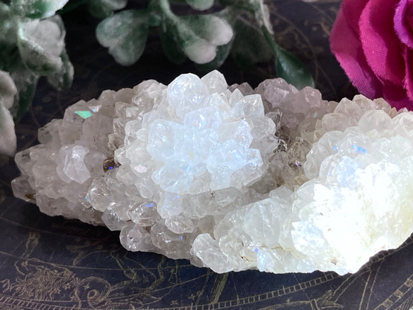 天からの祝福✨　アナンダライト　クリスタル　レインボークォーツ　原石　クラスター 