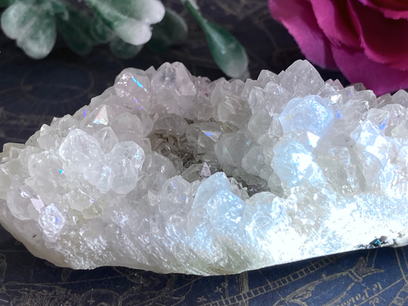 天からの祝福✨　アナンダライト　クリスタル　レインボークォーツ　原石　クラスター 