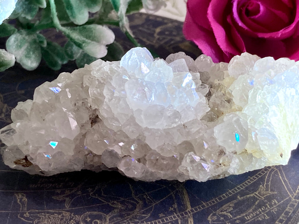 天からの祝福✨　アナンダライト　クリスタル　レインボークォーツ　原石　クラスター 