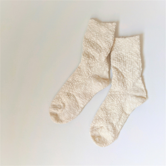 再販】和綿スラブ糸の靴下 オーガニックコットン ルームソックス