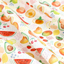 韓国製 果物柄  甘いフルーツ柄 ジューシーフルーツ 生地 コットン100％シーチング Juicy Fruits 9枚目の画像