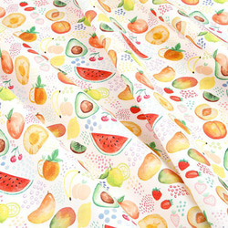 韓国製 果物柄  甘いフルーツ柄 ジューシーフルーツ 生地 コットン100％シーチング Juicy Fruits 8枚目の画像