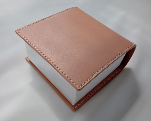 10×10cmのブロックメモカバー 本ヌメ革 メモ帳 TORI WORKS 通販