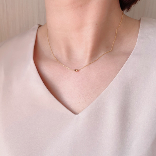 再販×8】冬のおしゃれに♡K14GF シンプル ボールネックレス ダブル