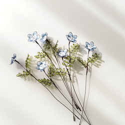 【ネモフィラ2本セット】　フェイクフラワー　玄関飾り　ニッチ飾り　一輪挿し　季節の花　青い花 4枚目の画像